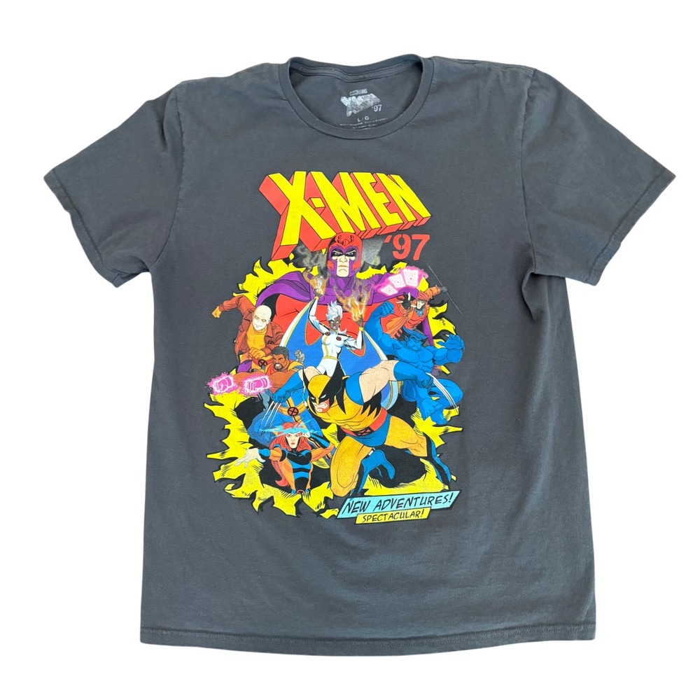 Marvel Studios X-Men 97 Group Graphic T-Shirt Unisex Large Vintage-Inspired